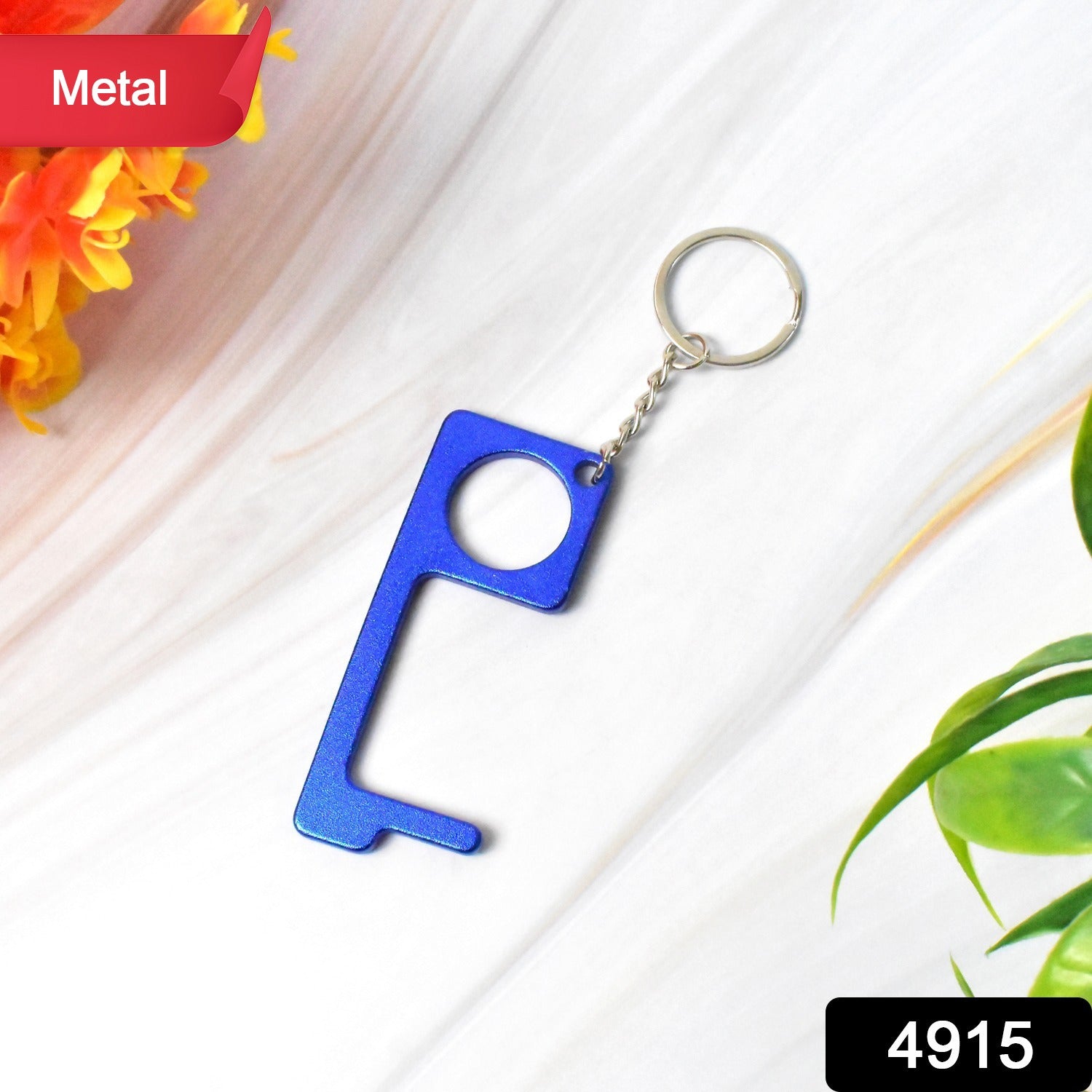 Metal Key Shape Keychain Door Opener Tool (1 Pc) Metal Key Shape Keychain Door Opener Tool (1 Pc)